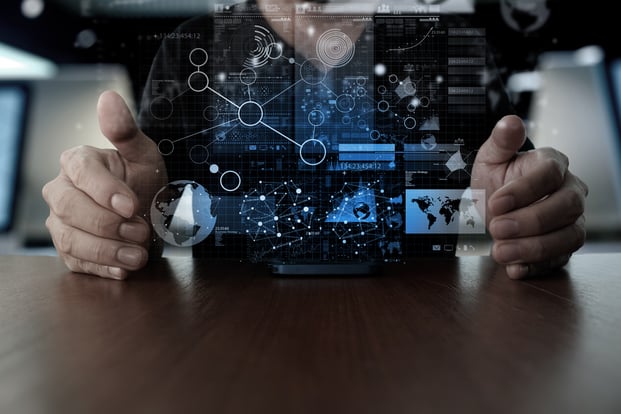 Businessman hand using mobile phone with digital layer effect as business strategy concept-Mar-22-2022-03-13-40-43-AM