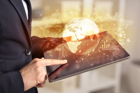 Working business woman with global reports and stock market change concept-Sep-12-2022-04-32-18-87-AM
