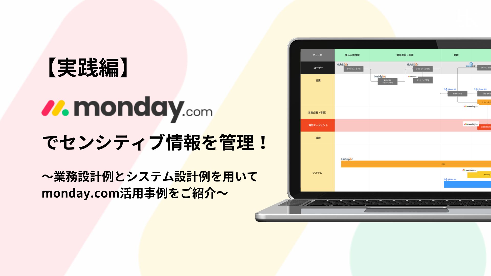 【実践編】monday.comでセンシティブ情報を管理！〜業務設計例とシステム設計例を用いてmonday.com活用事例をご紹介〜