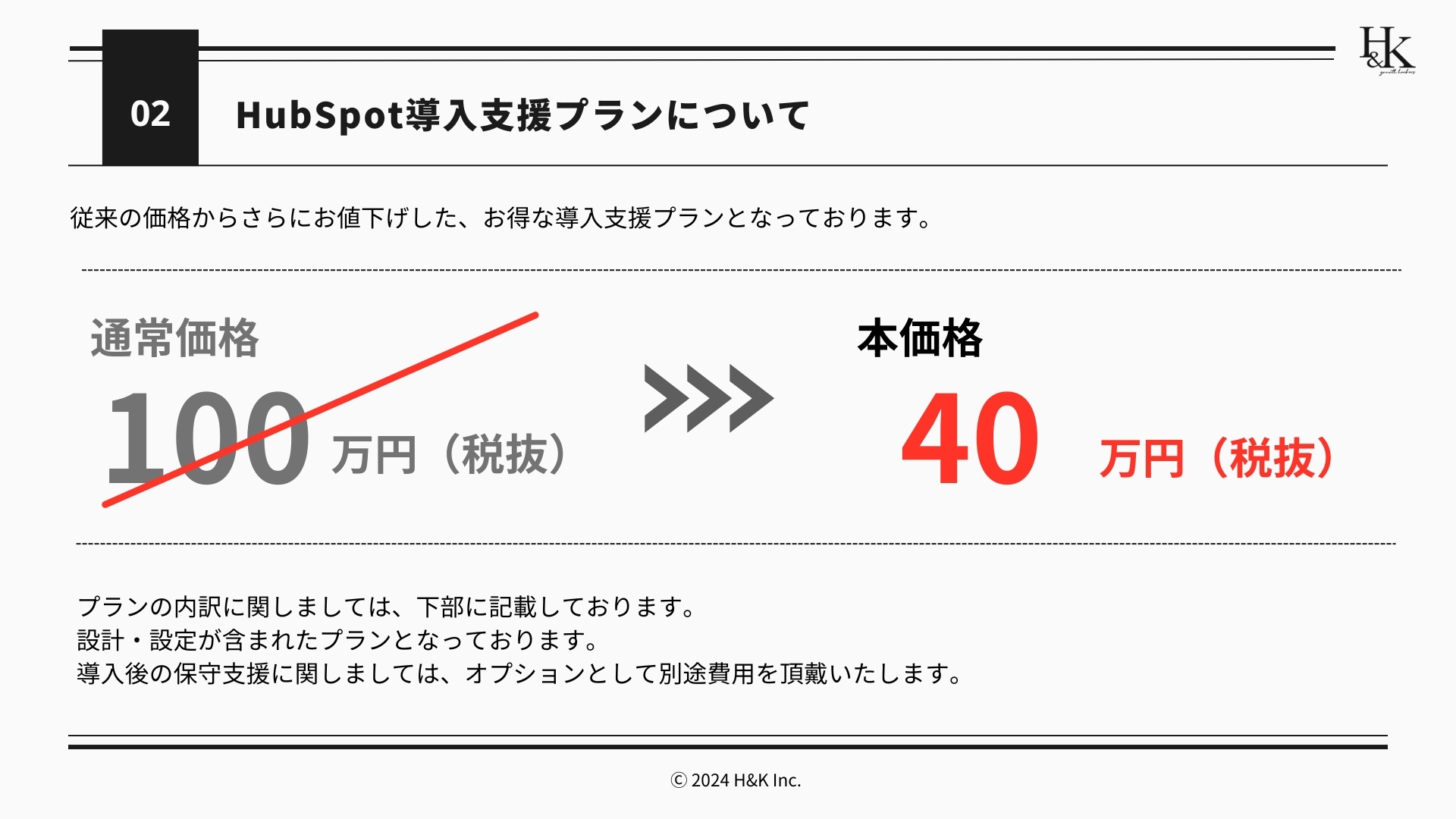 HubSpot導入支援プランについて HubSpot導入支援プランについて
