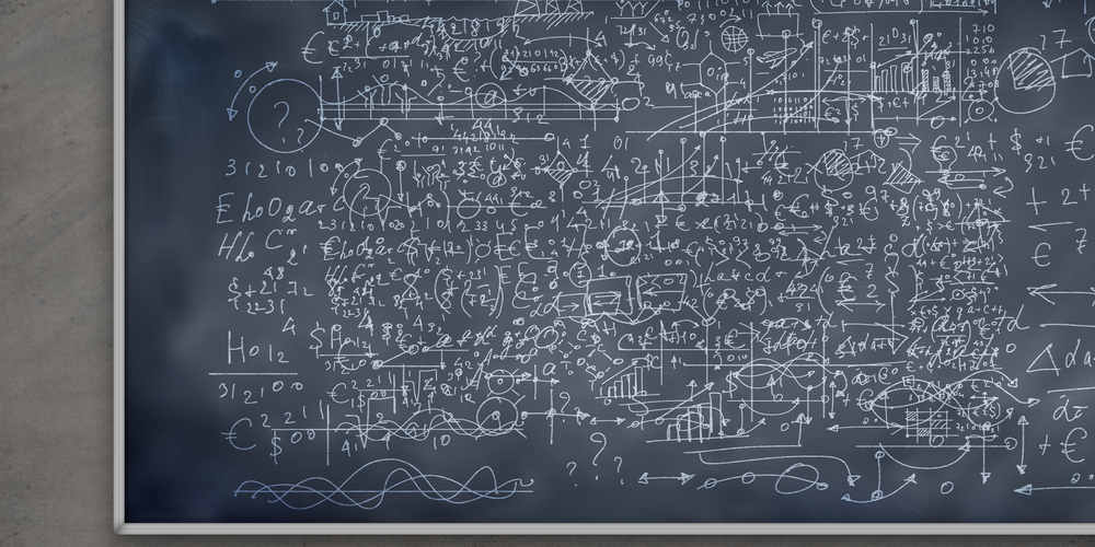 Background conceptual image with business sketches on chalkboard