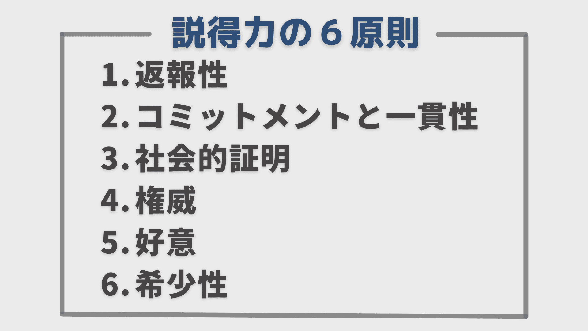 説得力の6原則