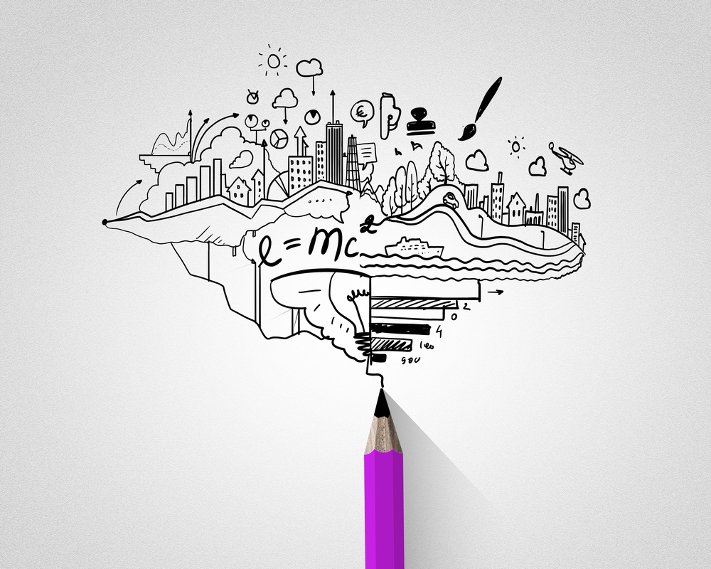 Planning concept with pencil drawing business strategy sketches-2